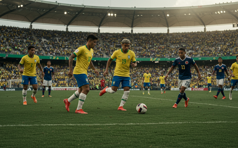 Brasil vence Colômbia por 2 a 1
