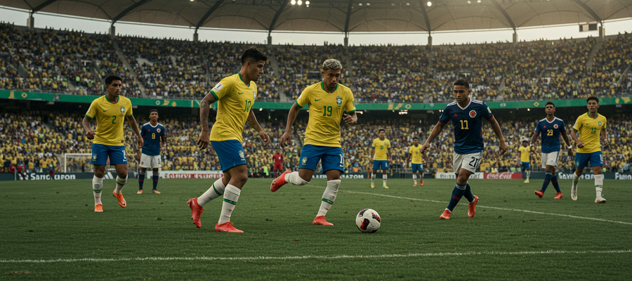 Brasil vence Colômbia por 2 a 1